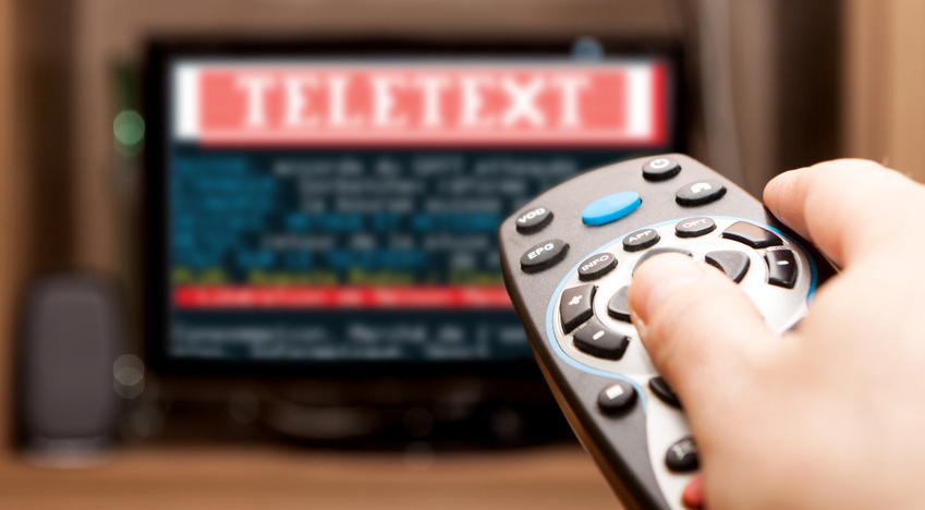 Télécommande et TELETEXT sur une TV